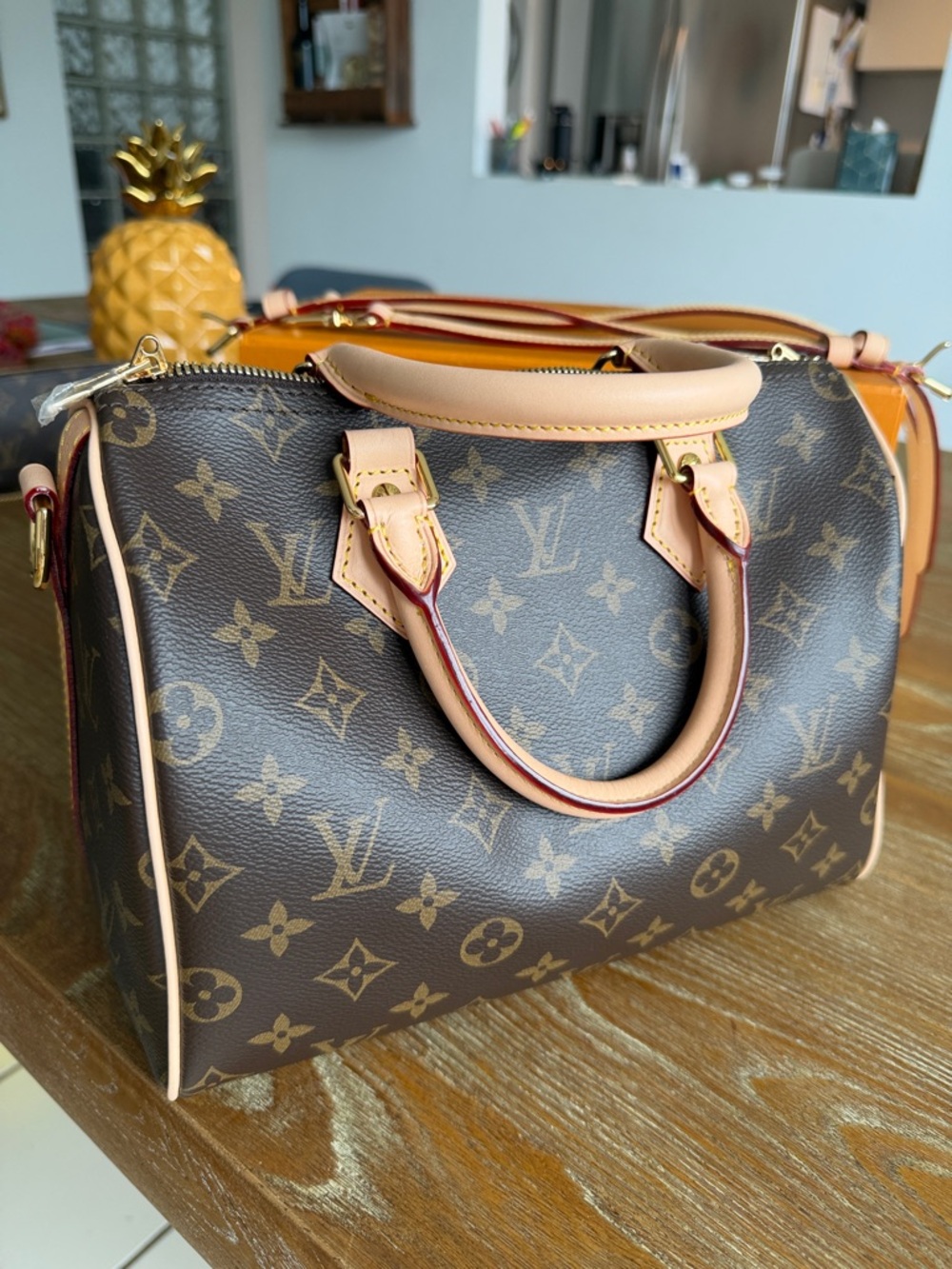 Brown Monogram Satchel